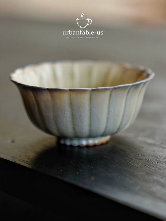 Bloomcrest Hand-Carved Petal Teacup