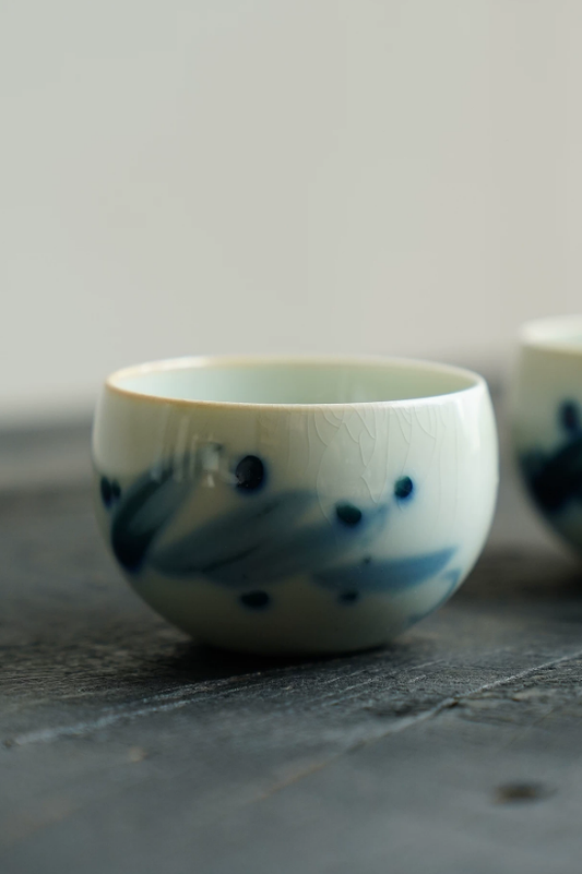 Indigo Blossom Oversized Tea Cup