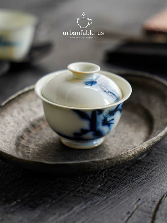 Indigo Bloom Artisan Gaiwan